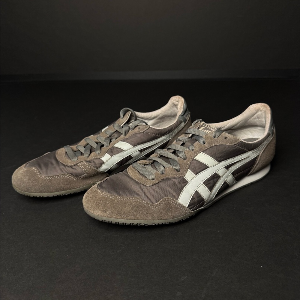 Onitsuka Tiger Serrano by Asics Brown and Gray Sneakers Men’s Size 9.5 - Picture 2 of 7